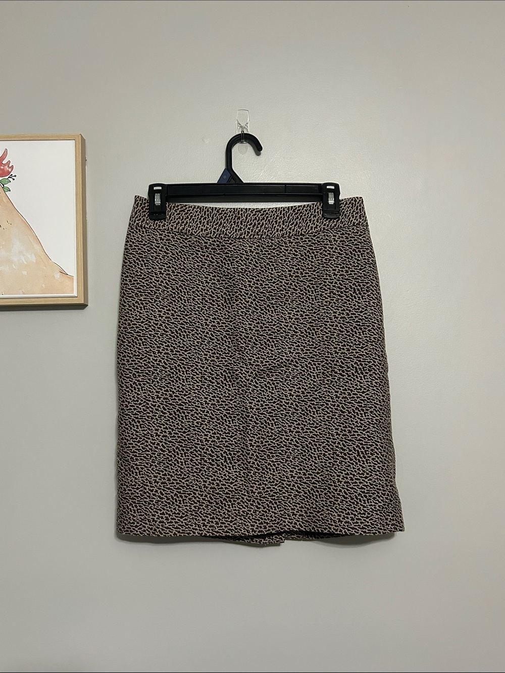 LOFT Brown Leopard-Print Pencil Skirt